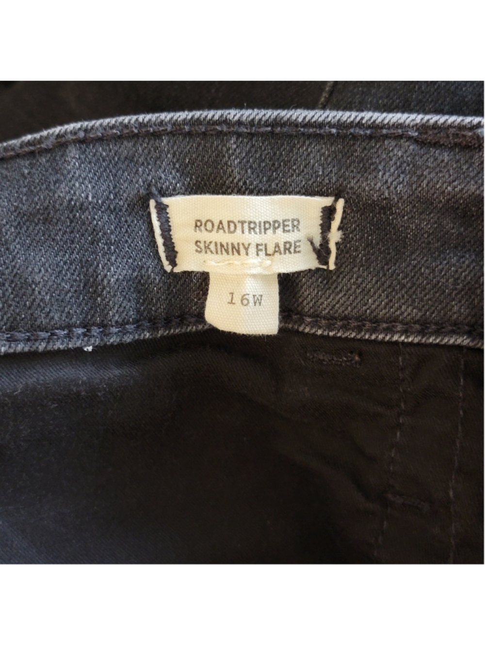 Madewell Roadtripper Skinny Flare Jeans Black Side Split Boot Bootcut 16 W - Picture 10 of 13